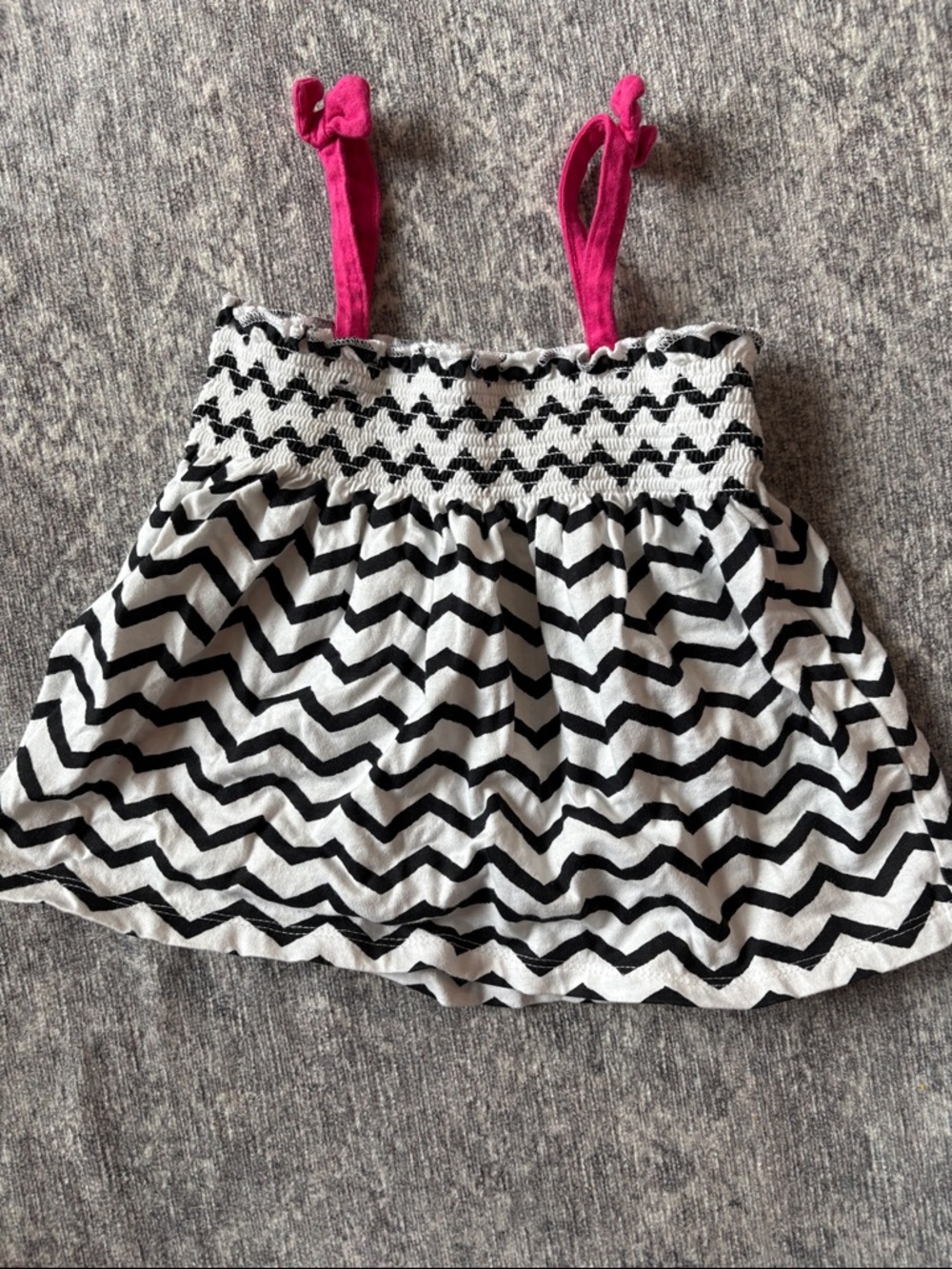 Koala Kids Black and White Chevron Dress